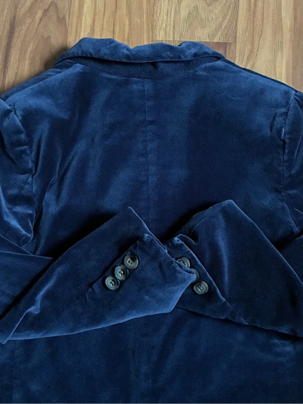 Janie and Jack Boys Velvet Blazer Jacket Dark Marine Navy Blue Luxury Size 7